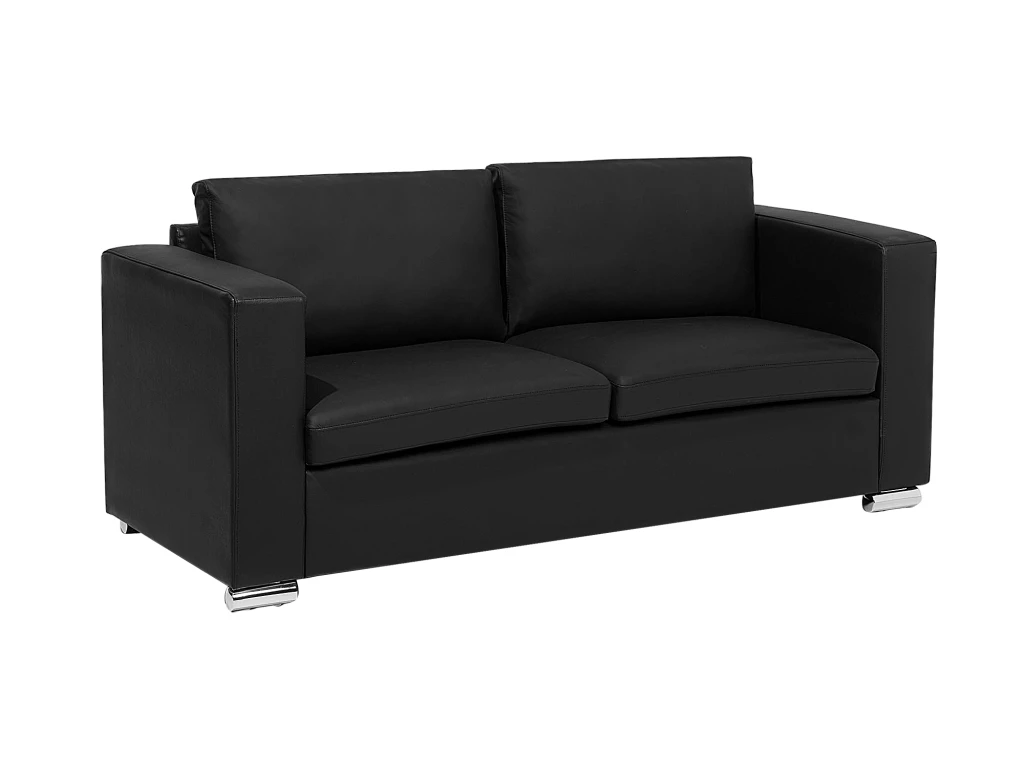 Canapé 3 Places En Cuir Noir HELSINKI 5 Canapé 3 Places En Cuir Noir HELSINKI – Image 5