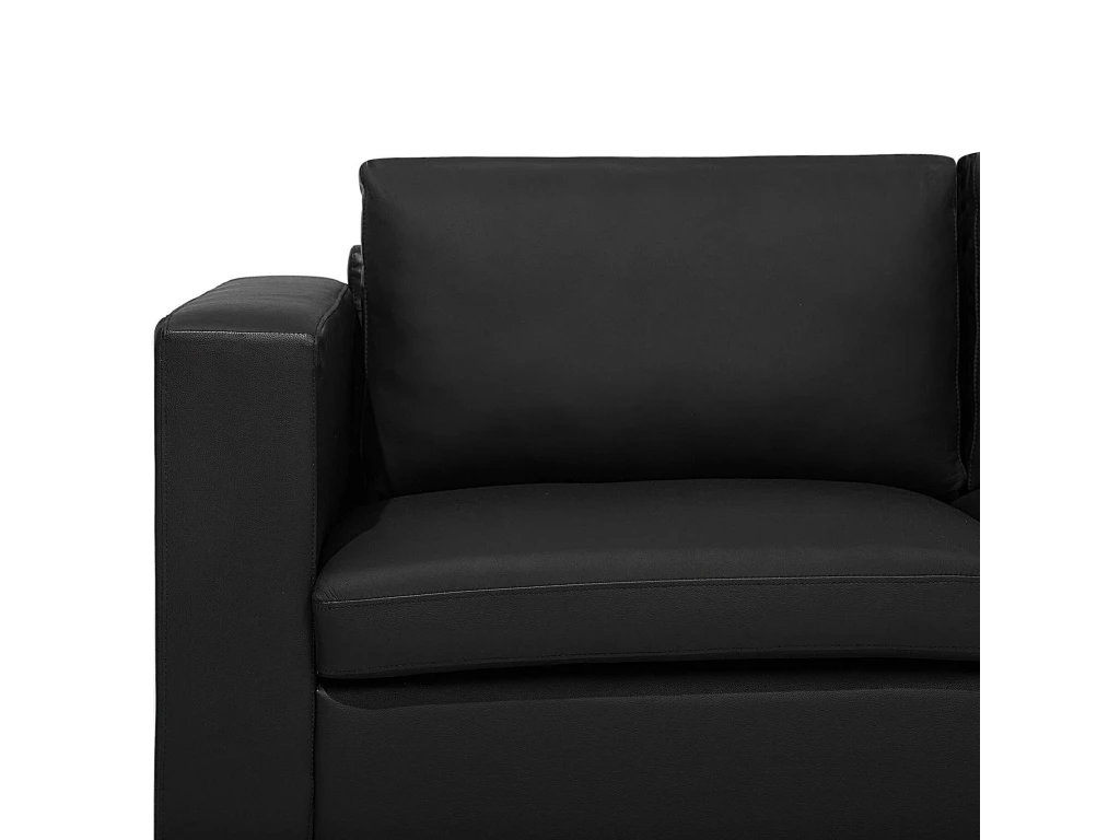 Canapé 3 Places En Cuir Noir HELSINKI 10 Canapé 3 Places En Cuir Noir HELSINKI – Image 10