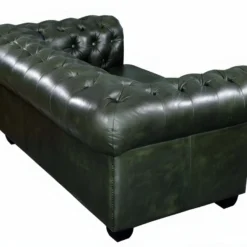 Canapé Chesterfield 2 Places BRENTON 100% Cuir De Buffle - Vert Empire -Promos Chesteris Boutique canape 162393