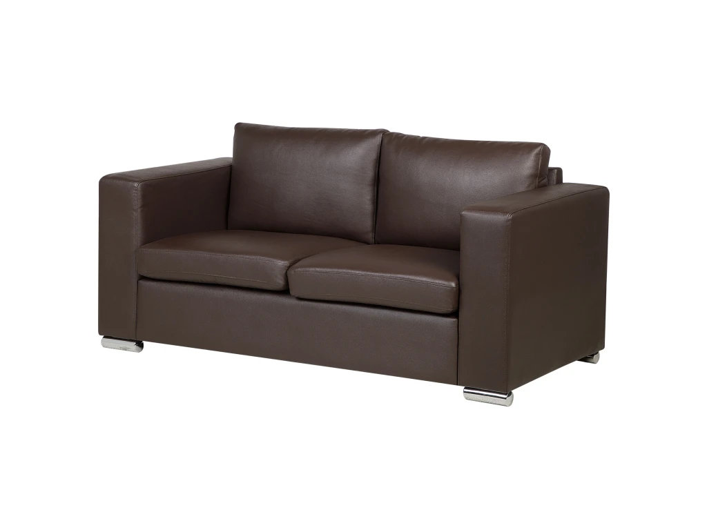 Canapé 3 Places En Cuir Marron HELSINKI 4 Canapé 3 Places En Cuir Marron HELSINKI – Image 4