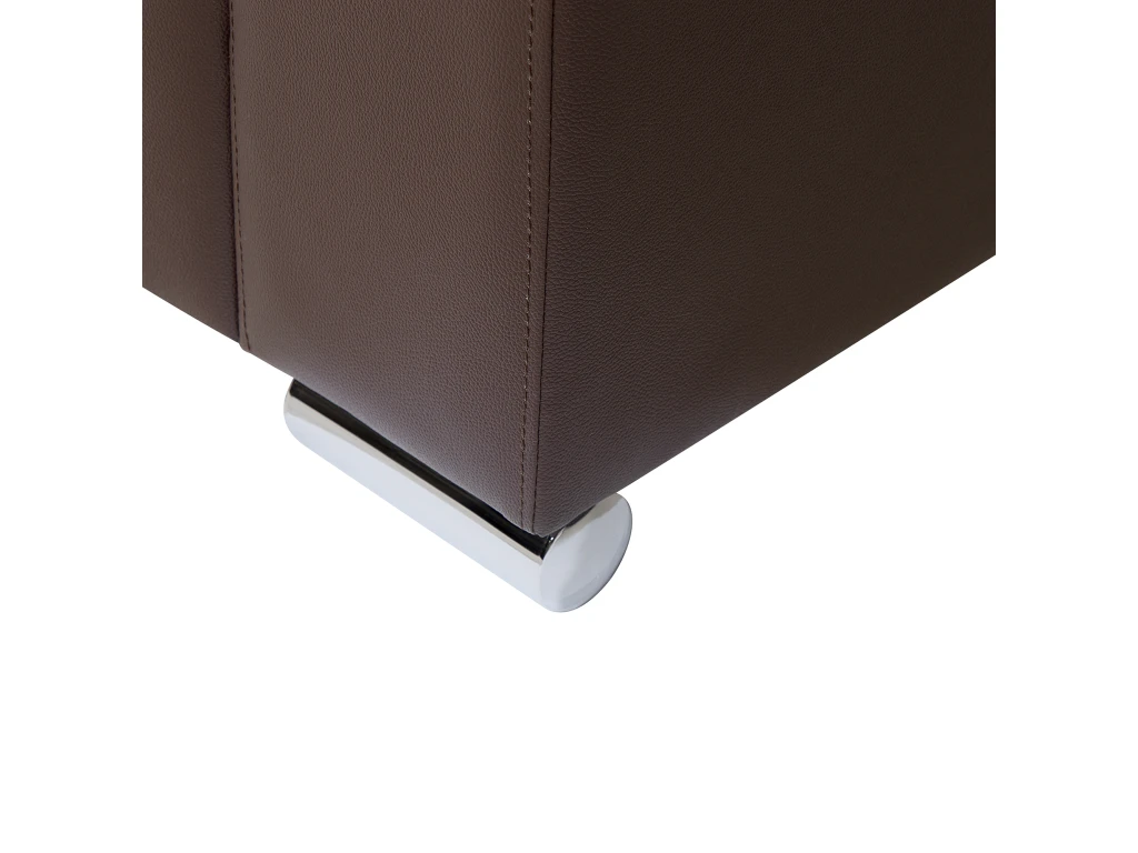 Canapé 3 Places En Cuir Marron HELSINKI 9 Canapé 3 Places En Cuir Marron HELSINKI – Image 9