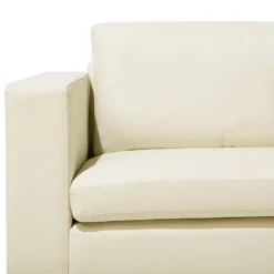 Canapé 3 Places En Cuir Beige HELSINKI -Promos Chesteris Boutique canape 16421641