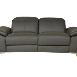 Canapé 2 Places Fixe En Cuir SPARTE - Anthracite