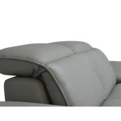 Canapé 2 Places Fixe En Cuir SPARTE - Taupe -Promos Chesteris Boutique canape 1655453