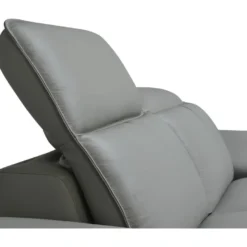 Canapé 2 Places Fixe En Cuir SPARTE - Taupe -Promos Chesteris Boutique canape 1655461