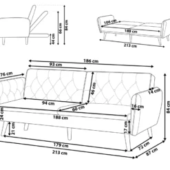 Canapé Convertible 2 Places En Velours Noir BARDU 12 Canapé Convertible 2 Places En Velours Noir BARDU -Promos Chesteris Boutique canape 16644901