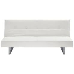 Canapé-lit 3 Places En Cuir PU Blanc DERBY