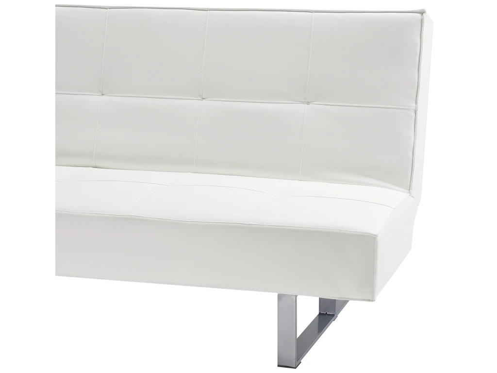 Canapé-lit 3 Places En Cuir PU Blanc DERBY 9 Canapé-lit 3 Places En Cuir PU Blanc DERBY – Image 9