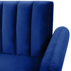 Canapé Convertible 3 Places En Velours Bleu Marine VIMMERBY 16 Canapé Convertible 3 Places En Velours Bleu Marine VIMMERBY -Promos Chesteris Boutique canape 16647417