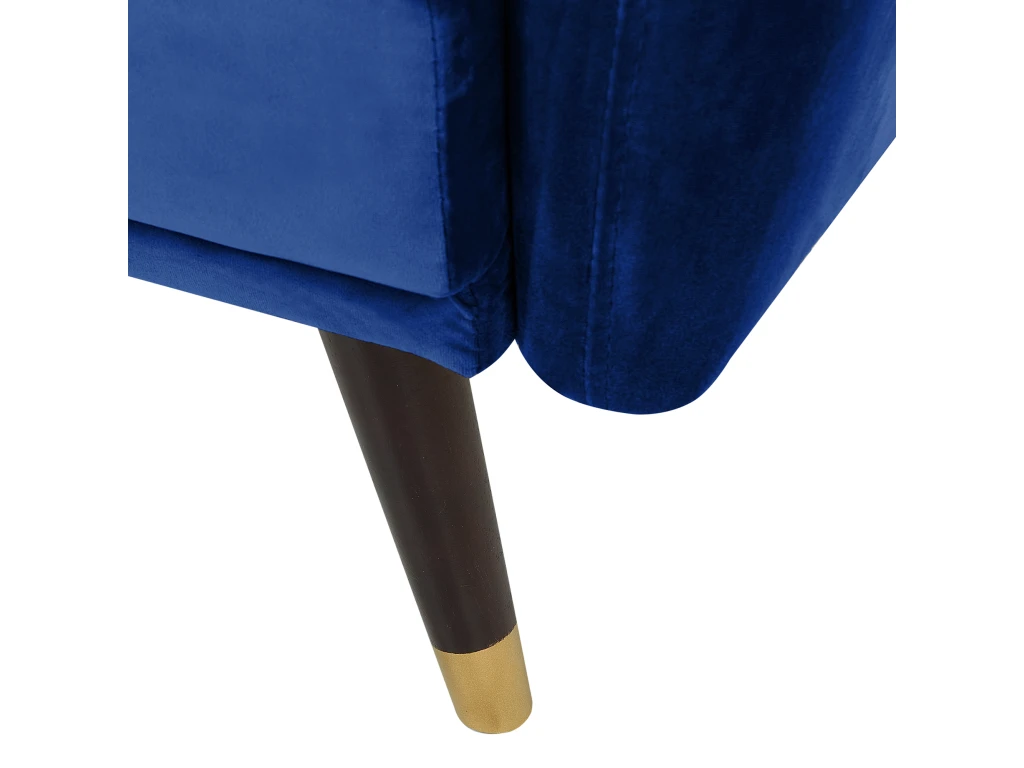 Canapé Convertible 3 Places En Velours Bleu Marine VIMMERBY 8 Canapé Convertible 3 Places En Velours Bleu Marine VIMMERBY – Image 8