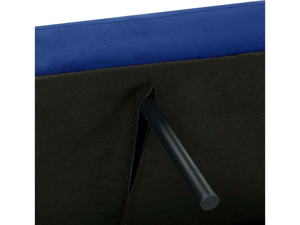Canapé Convertible 3 Places En Velours Bleu Marine VIMMERBY 9 Canapé Convertible 3 Places En Velours Bleu Marine VIMMERBY – Image 9