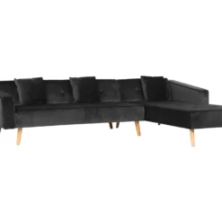 Canapé Convertible - Vadso - Velours, Noir 14 Canapé Convertible - Vadso - Velours, Noir -Promos Chesteris Boutique canape 16649127