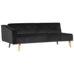 Canapé Convertible - Vadso - Velours, Noir 18 Canapé Convertible - Vadso - Velours, Noir -Promos Chesteris Boutique canape 16649135