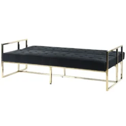 Canapé Convertible 3 Places En Velours Noir MARSTAL -Promos Chesteris Boutique canape 16652129