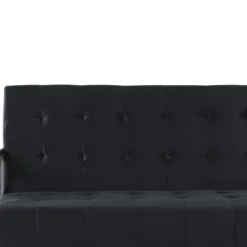 Canapé Convertible 3 Places En Velours Noir MARSTAL -Promos Chesteris Boutique canape 16652133