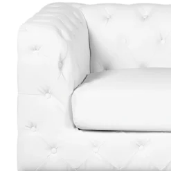 Canapé 2 Places En Cuir PU Blanc VISSLAND -Promos Chesteris Boutique canape 16655439