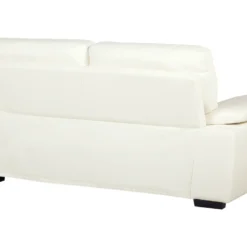 Canapé 3 Places En Cuir PU Crème VOGAR -Promos Chesteris Boutique canape 16656013