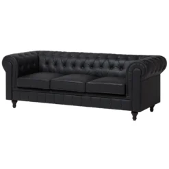 Canapé 3 Places En Cuir PU Noir CHESTERFIELD BIG 15 Canapé 3 Places En Cuir PU Noir CHESTERFIELD BIG -Promos Chesteris Boutique canape 16656811
