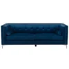 Canapé 3 Places En Velours Bleu Marine AVALDSENES