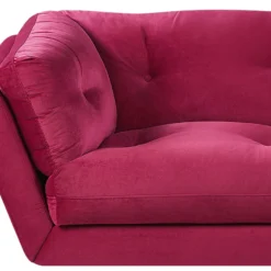 Canapé 3 Places En Velours Rouge Bordeaux LENVIK 13 Canapé 3 Places En Velours Rouge Bordeaux LENVIK -Promos Chesteris Boutique canape 16658073