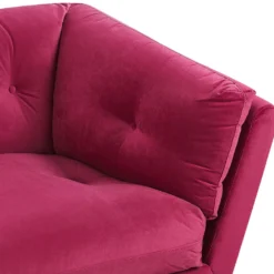 Canapé 3 Places En Velours Rouge Bordeaux LENVIK 14 Canapé 3 Places En Velours Rouge Bordeaux LENVIK -Promos Chesteris Boutique canape 16658075