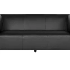Canapé 3 Places En Cuir PU Noir FLORO