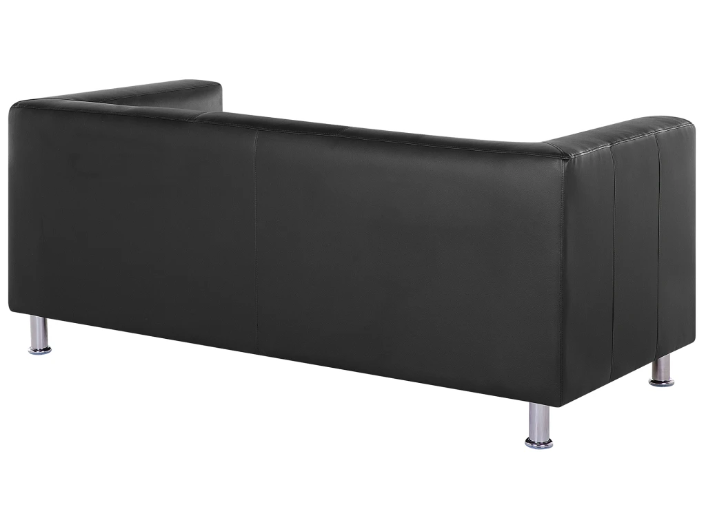 Canapé 3 Places En Cuir PU Noir FLORO 5 Canapé 3 Places En Cuir PU Noir FLORO – Image 5