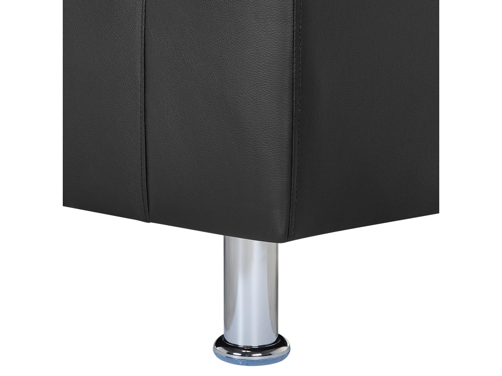 Canapé 3 Places En Cuir PU Noir FLORO 7 Canapé 3 Places En Cuir PU Noir FLORO – Image 7