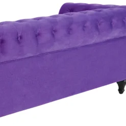 Canapé 3 Places En Velours Violet CHESTERFIELD -Promos Chesteris Boutique canape 16659037