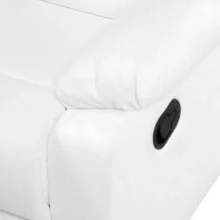 Canapé 3 Places En Cuir PU Blanc Avec Position Réglable BERGEN -Promos Chesteris Boutique canape 16659247