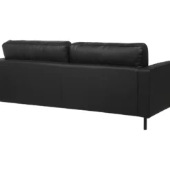 Canapé 3 Places En Cuir Noir SAVALEN -Promos Chesteris Boutique canape 16659709