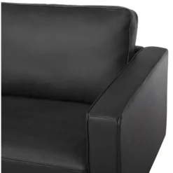 Canapé 3 Places En Cuir Noir SAVALEN -Promos Chesteris Boutique canape 16659711