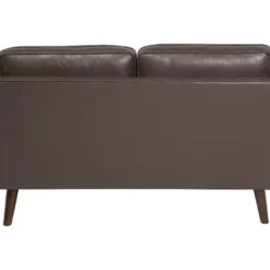 Canapé 2 Places En Cuir PU Marron LOKKA -Promos Chesteris Boutique canape 16660429