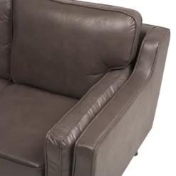 Canapé 2 Places En Cuir PU Marron LOKKA -Promos Chesteris Boutique canape 16660431