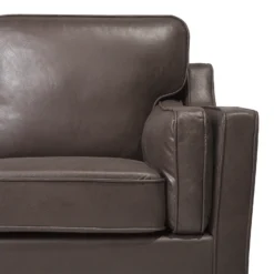 Canapé 2 Places En Cuir PU Marron LOKKA -Promos Chesteris Boutique canape 16660433