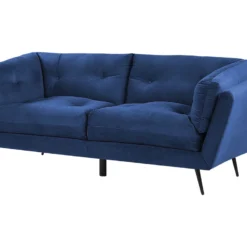 Canapé 3 Places En Velours Bleu Marine LENVIK -Promos Chesteris Boutique canape 16661117