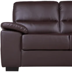 Canapé 2 Places En Cuir PU Marron VOGAR -Promos Chesteris Boutique canape 16661741