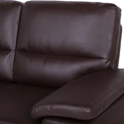 Canapé 2 Places En Cuir PU Marron VOGAR -Promos Chesteris Boutique canape 16661743