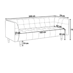 Canapé 3 Places En Cuir Marron BYSKE -Promos Chesteris Boutique canape 16662965