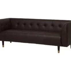 Canapé 3 Places En Cuir Marron BYSKE -Promos Chesteris Boutique canape 16662967