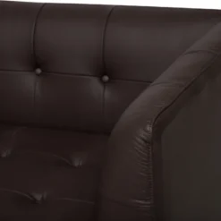 Canapé 3 Places En Cuir Marron BYSKE -Promos Chesteris Boutique canape 16662973