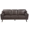 Canapé 3 Places En Cuir PU Marron LOKKA