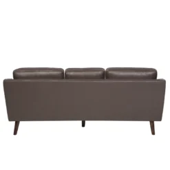 Canapé 3 Places En Cuir PU Marron LOKKA -Promos Chesteris Boutique canape 16663675