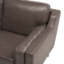 Canapé 3 Places En Cuir PU Marron LOKKA -Promos Chesteris Boutique canape 16663679