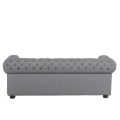 Canapé En Cuir Gris CHESTERFIELD 15 Canapé En Cuir Gris CHESTERFIELD -Promos Chesteris Boutique canape 16663965