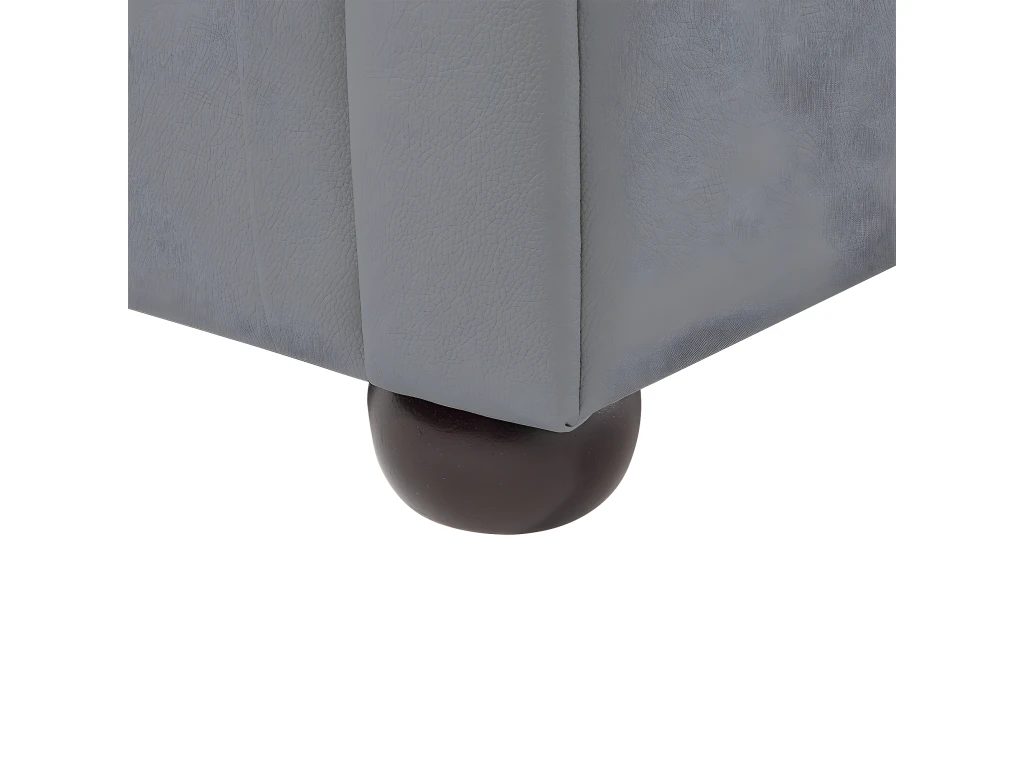 Canapé En Cuir Gris CHESTERFIELD 9 Canapé En Cuir Gris CHESTERFIELD – Image 9