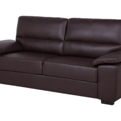 Canapé 3 Places En Cuir PU Marron VOGAR 13 Canapé 3 Places En Cuir PU Marron VOGAR -Promos Chesteris Boutique canape 16664583