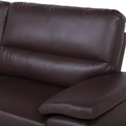 Canapé 3 Places En Cuir PU Marron VOGAR 16 Canapé 3 Places En Cuir PU Marron VOGAR -Promos Chesteris Boutique canape 16664589