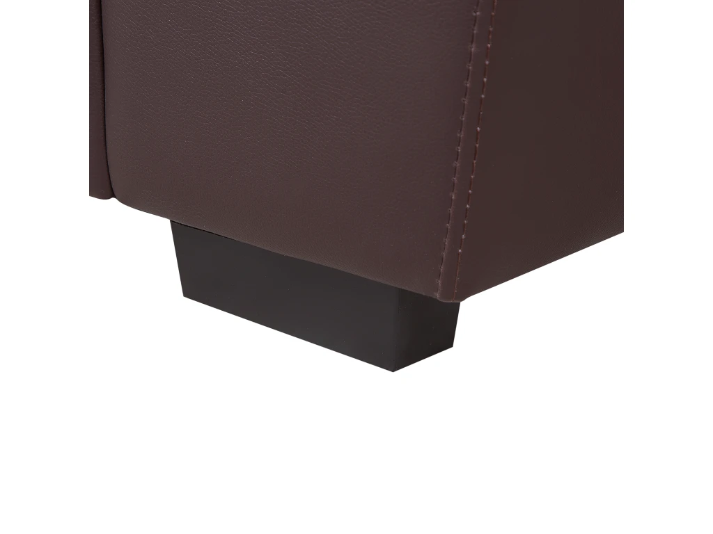 Canapé 3 Places En Cuir PU Marron VOGAR 9 Canapé 3 Places En Cuir PU Marron VOGAR – Image 9