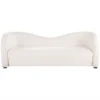 Canapé 3 Places En Velours Blanc VELTADA